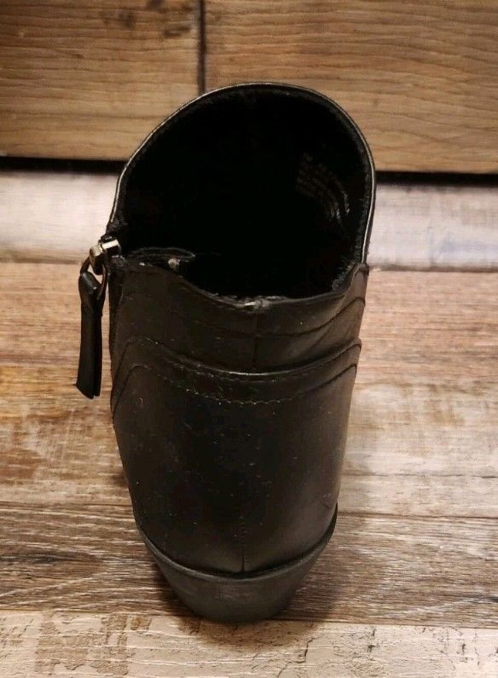 Ladies Arizona Coachella Size 7 Black Zip Up Ankle Boots Faux Leather - Picture 8 of 12